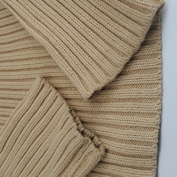 Vintage 90s INC Ribbed Cream Color Turtleneck Sweater Size Large Made in Austria - Picture 7 of 8